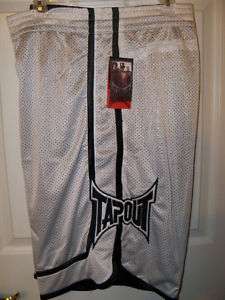 Tapout Athletic White Black Shorts Mens Size 2XL XXL NWT #89  
