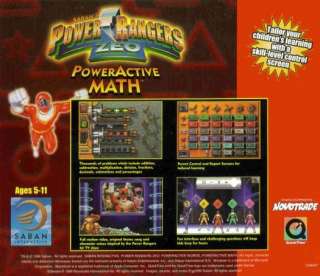Power Rangers Zeo: PowerActive Math PC CD kids learning  