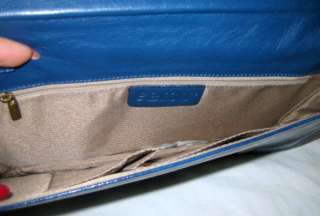 Blue jeweled large flat wristlet purse clutch NEW  