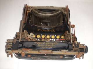 Good Antique Corona Type Writer folding Typewriter 1920s  