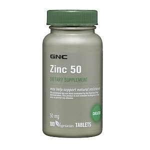  GNC Zinc 50, Tablets, 100 ea