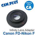 CA Canon FD Mount Lens To Nikon F Adapter For D90 D800 D700 Infinity 