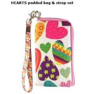  HEARTS padded cell phone bag & strap set: Everything Else