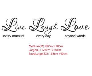 Live Laugh Love Quote Removable WALL WINDOW Mural DECAL VINYL STICKER 