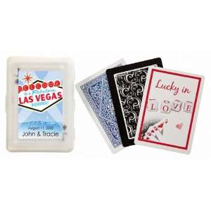 Baby Keepsake: Vegas Wedding Design Personalized Playing Card Favors 
