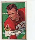1952 Bowman Small #110 Jack Simmons Chicago Cardinals