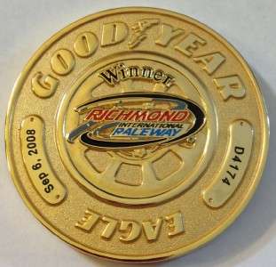 Jimmie Johnson 2008 Richmond Winner RCCA Medallion Serial #1 out of 