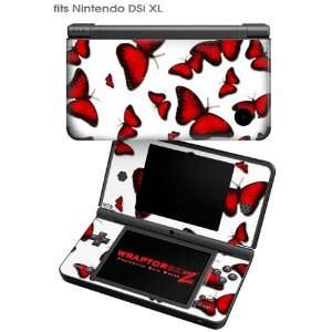 Nintendo DSi XL Skin   Butterflies Red by WraptorSkinz