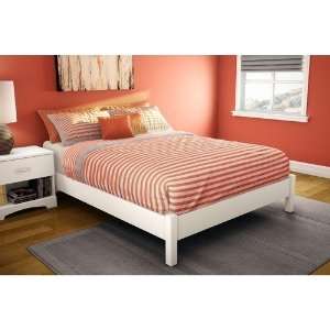  South Shore Step One Full Platform Bed in Pure White