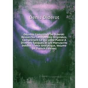   Table Analytique, Volume 14 (French Edition) Denis Diderot Books