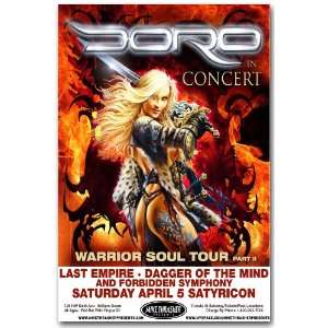    Doro Poster   Concert Flyer   Warrior Soul Tour