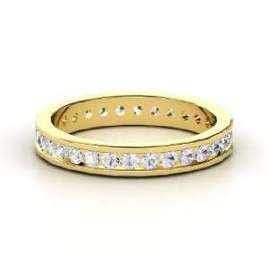  Alondra Eternity Band, 14K Yellow Gold Ring with White 