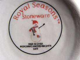   royal seasons stoneware pattern name snowmen pattern number rn4 piece
