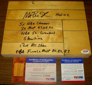   AUTOGRAPHED SIGNED OFFICIAL FORUM FLOOR BOARD PSA/DNA W/ STATS a