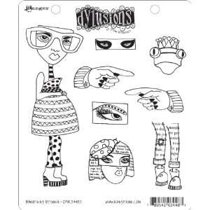  Dyan Reaveleys Dylusions Cling Stamp Collection Pondering 