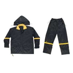   Wear R103L Black Nylon 3 Piece Rain Suit   Large