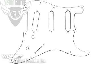 NEW! Fender 11 Hole Stratocaster Strat PICKGUARD 1 Ply WHITE  