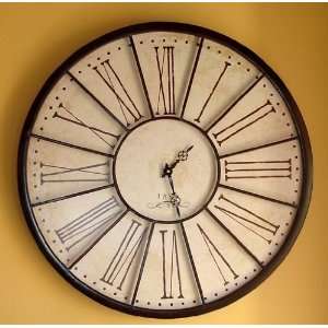   Large 24 Inch Wall Clock with Roman Numerals: Home & Kitchen
