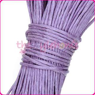 50M WAXED COTTON WAX BEAD CORD 1mm Colors ~ PICK ANY 1  