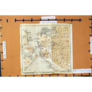   1906 MAP STREET PLAN TOWN PORTSMOUTH ENGLAND GOSPORT