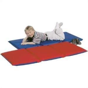  Deluxe Folding Rest Mat Color: Red/Blue, Sections: 3 