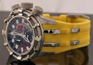   Reserve Swiss Made Bolt Chronograph Black MOP Yellow Strap Watch
