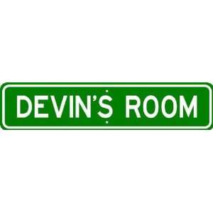  DEVIN ROOM SIGN   Personalized Gift Boy or Girl, Aluminum 