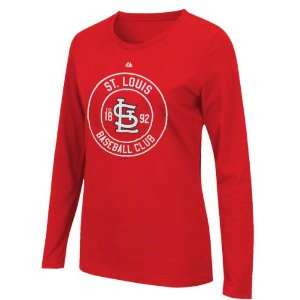   Pro Sports Baseball Club Long Sleeve T Shirt   Red