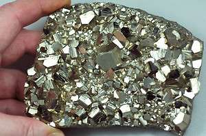PYRITE Crystal Plate, Cabinet Sized Specimen from Defunct Daly Judge 