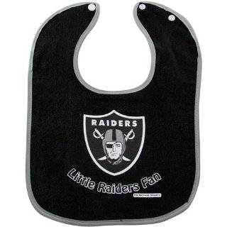 Oakland Raiders 2 Tone Snap Baby Bib