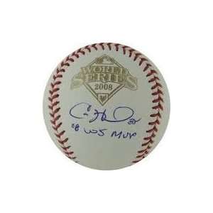 Cole Hamels Autographed Hand Signed 2008 World Series Baseball W/mvp 