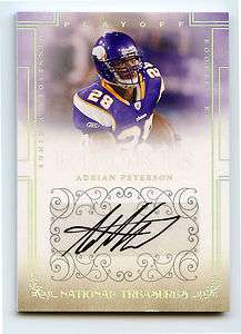 Adrian Peterson 2007 National Treasures Silver RC Auto x/49  