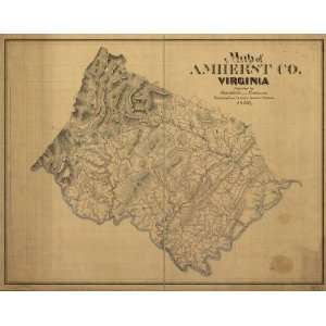  Civil War Map Map of Amherst Co. Virginia / prepared by 