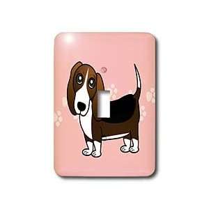 Janna Salak Designs Dogs   Cute Basset Hound   Cartoon Dog   Pink with 