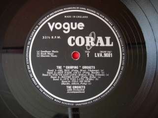 Crickets with Buddy Holly   The Chirping Crickets 1958 VOGUE CORAL LP 