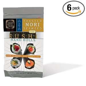 Toasted Nori Seaweed Sushi Hand Rolls, 0.88 Ounce Packages (Pack of 6 