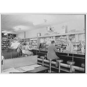  Photo Stony Brook, Long Island. Drug store interior 1943 