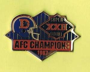 1987 Denver Broncos AFC Champions Logo NFL Football Lapel Pin  