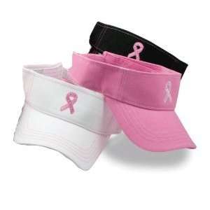  Pink Ribbon Breast Cancer Awareness Visor   Rhinestones 