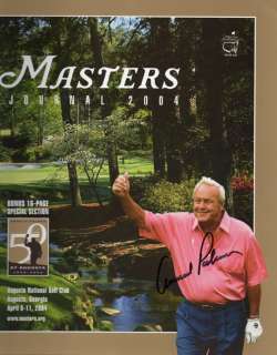   *AUTOGRAPHEDE*2004 MASTERS*JOURNAL*HIS 50TH AND LAST ONE  