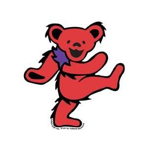  Grateful Dead   Small Red Dancing Bear   Sticker / Decal 