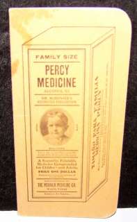 1949 PERCY MEDICINE WACO TX POCKET ADVERTISING NOTEBOOK  