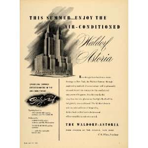  1950 Ad Waldorf Astoria Hilton Hotel Chain Guy Lombardo 
