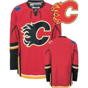 Calgary Flames Authentic NHL Jerseys Blank Home Red Hockey Jersey SIZE 