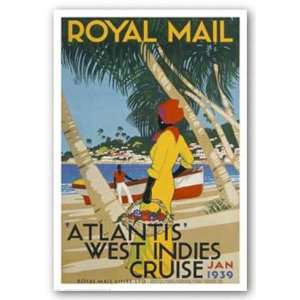  West Indies Cruise by Reproduction Vintage Poster 36x24 