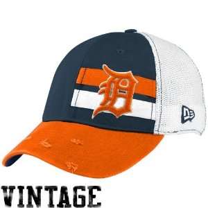  New Era Detroit Tigers White Double Stripe Vintage Flex 