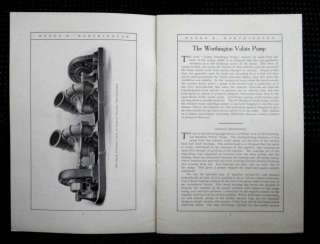 1909 antique WORTHINGTON VOLUTE CENTRIFUGAL PUMPS original SALES 