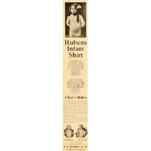  1903 Ad Rubens Infant Shirt Children Cotton Marble Girl   Original 