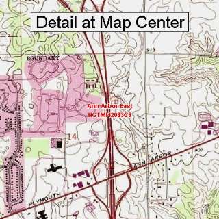  USGS Topographic Quadrangle Map   Ann Arbor East, Michigan 