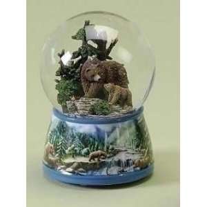 Brown Bear Scenic Christmas Snow Globe Glitterdome:  Home 